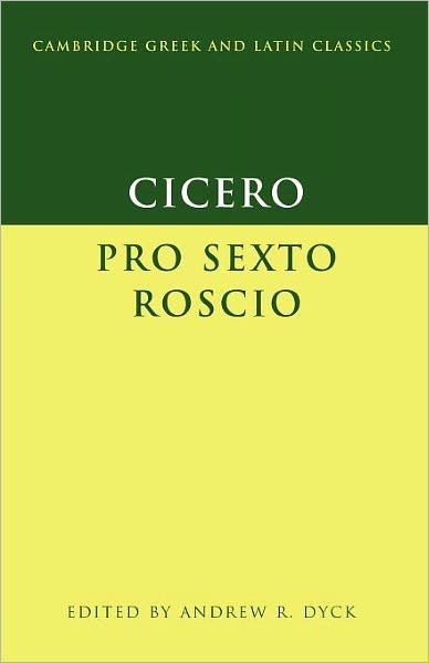 Cover for Cicero · Cicero: 'Pro Sexto Roscio' - Cambridge Greek and Latin Classics (Paperback Book) (2010)