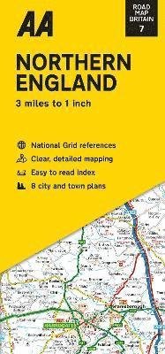 Cover for Aa · Road Map Northern England - Road Map Britain (Kartor) [New edition] (2022)