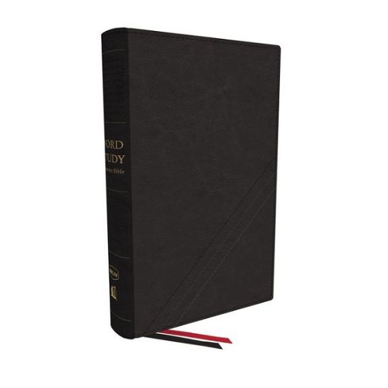 Cover for Thomas Nelson · NKJV, Word Study Reference Bible, Bonded Leather, Black, Red Letter, Comfort Print: 2,000 Keywords that Unlock the Meaning of the Bible (Læderbog) (2023)