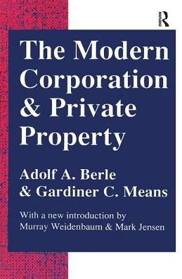 Cover for Adolf A. Berle · The Modern Corporation and Private Property (Gebundenes Buch) (2017)