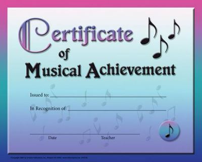 Cover for Hal Leonard Corporation · Certificate of Musical Achievement (Book) (2016)