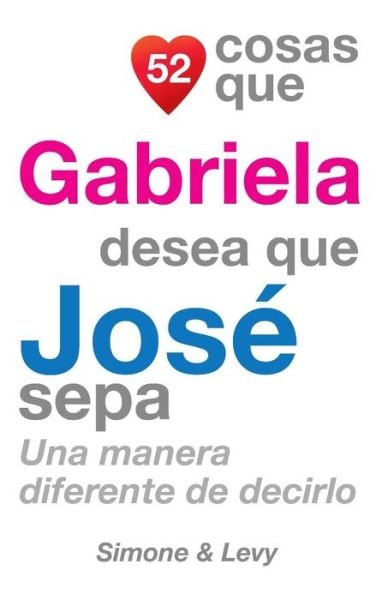 Cover for J L Leyva · 52 Cosas Que Gabriela Desea Que Jose Sepa: Una Manera Diferente De Decirlo (Paperback Book) (2014)