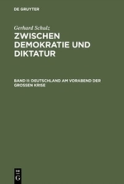 Cover for G. Schulz · Zw.Demokratie u.Diktatur.2 (Book) (1987)
