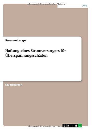 Cover for Lange · Haftung eines Stromversorgers für (Book) [German edition] (2014)