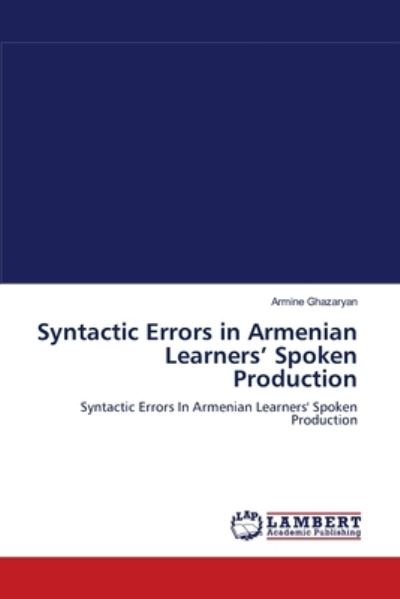 Cover for Ghazaryan · Syntactic Errors in Armenian (Bok) (2011)