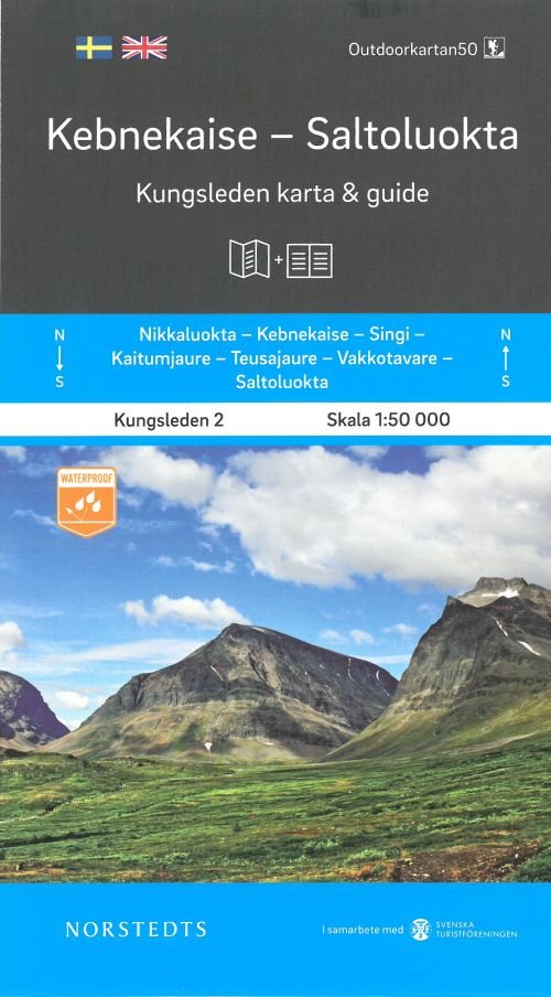Cover for Outdoorkartan Kungsleden · Kungsleden 2 : Kebnekaise-Saltoloukta 1:50 000. Karta &amp; guide (Book) (2019)