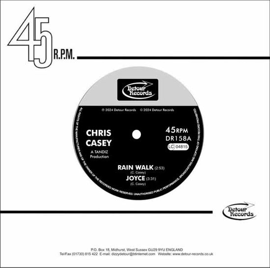 Rain Walk EP - Chris Casey - Muzyka - DETOUR RECORDS - 5032733019870 - 25 października 2024