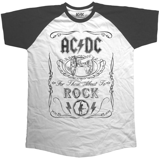 AC/DC Unisex Raglan Tee: Cannon Swig Vintage - AC/DC - Merchandise - Perryscope - 5055979971870 - 12. december 2016