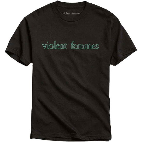 Cover for Violent Femmes · Violent Femmes Unisex T-Shirt: Green Vintage Logo (T-shirt) [size M] [Black - Unisex edition]