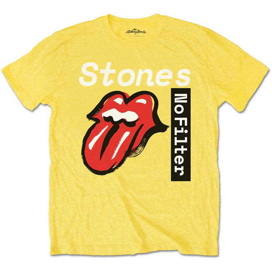 The Rolling Stones Kids T-Shirt: No Filter Text (Soft Hand Inks) (7-8 Years) - The Rolling Stones - Produtos -  - 5056368628870 - 