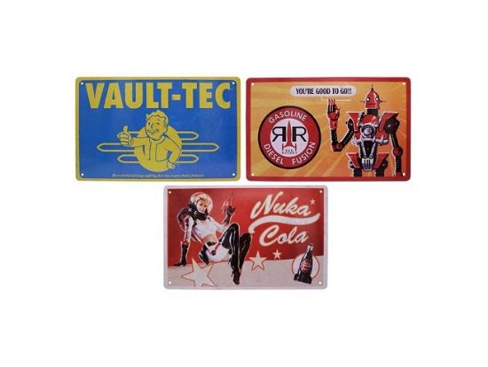 Fallout Blechschilder 3er Set Brands - Iron Gut Publishing - Merchandise - IRON GUT PUBLISHING - 5060948292870 - November 4, 2023