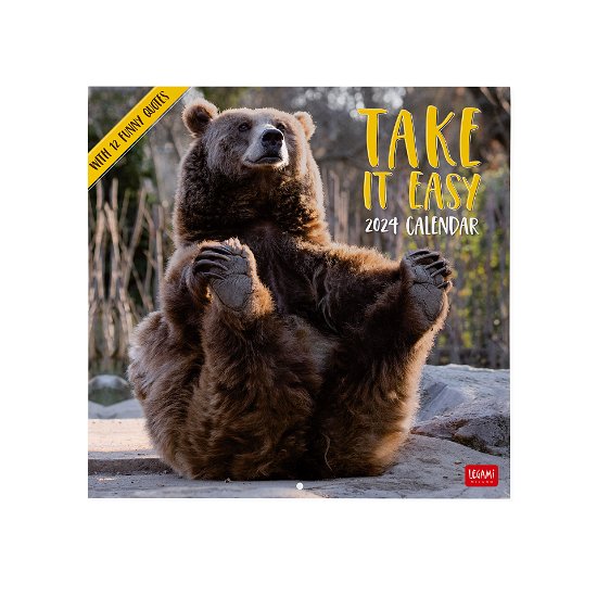 Cover for Legami · Wall Calendars - 2024 Wall Calendar - Take It Easy - 30x29 - Animals (Paperback Book) (2023)