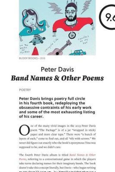 Band Names & Other Poems - Peter Davis - Bøker - Bloof Books - 9780996586870 - 20. mars 2018