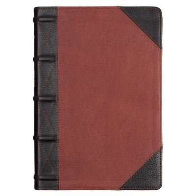 Cover for Christian Art Gifts Inc · KJV Giant Print Full-Size Bible Two-Tone Brandy / Brown Full Grain Leather (Leather Book) (2021)