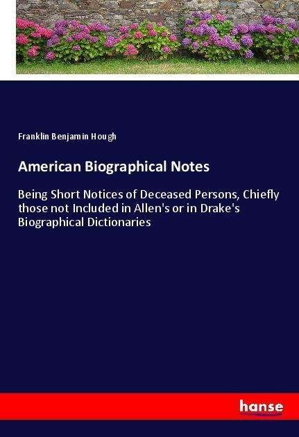 Cover for Hough · American Biographical Notes (Book)
