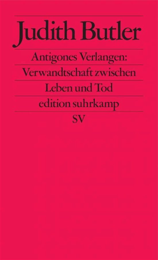 Cover for Judith Butler · Edit.Suhrk.2187 Butler.Antigones Verl. (Bok)