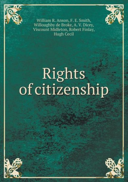 Cover for Willoughby De Broke · Rights of Citizenship (Paperback Book) (2015)