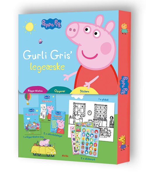 Peppa Pig - Gurli Gris' legeæske (klippe-klistre, tegn og mal, stickers) -  - Fanituote - Forlaget Alvilda - 9788741508870 - maanantai 25. marraskuuta 2019