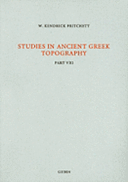 Cover for W. Kendrick Pritchett · Studies in Ancient Greek Topography: Part Viii (Paperback Book) (1992)