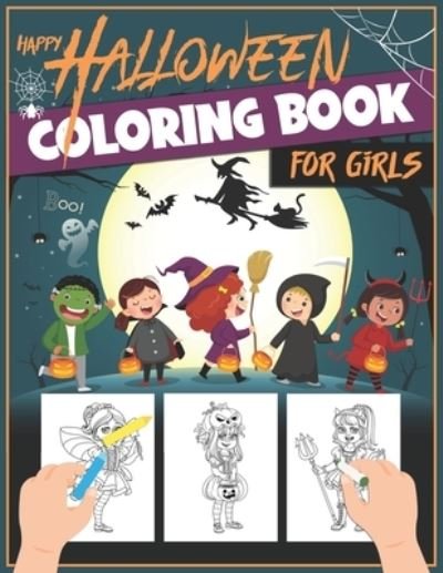 Cover for Mg Publish Kcb · Happy Halloween Coloring Book For Girls (Taschenbuch) (2020)