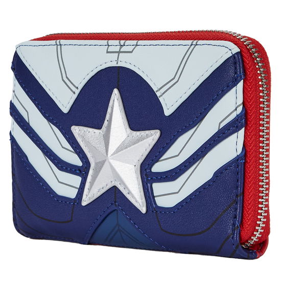 Loungefly Marvel Falcon Captain America Cosplay Zip Around Wallet (mvwa0161) - Loungefly - Gadżety -  - 0671803403871 - 