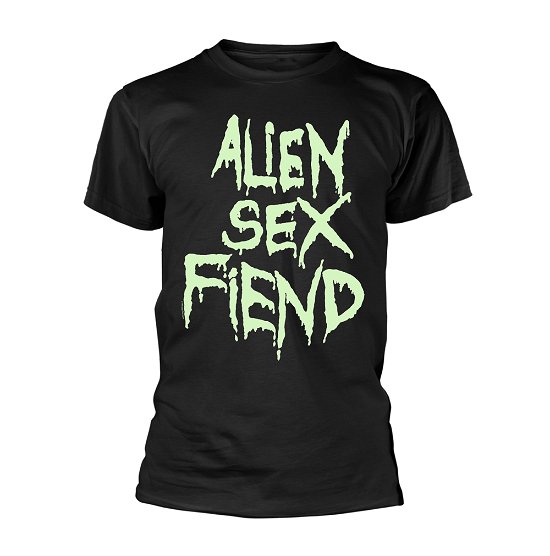 Cover for Alien Sex Fiend · Logo (Glow) (T-Shirt Small, Black) (MERCH) [size S] [Black edition] (2019)