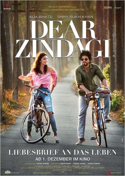 Cover for Shah Rukh Khan · Liebesbrief an Das Leben-dear Zin (DVD) (2017)