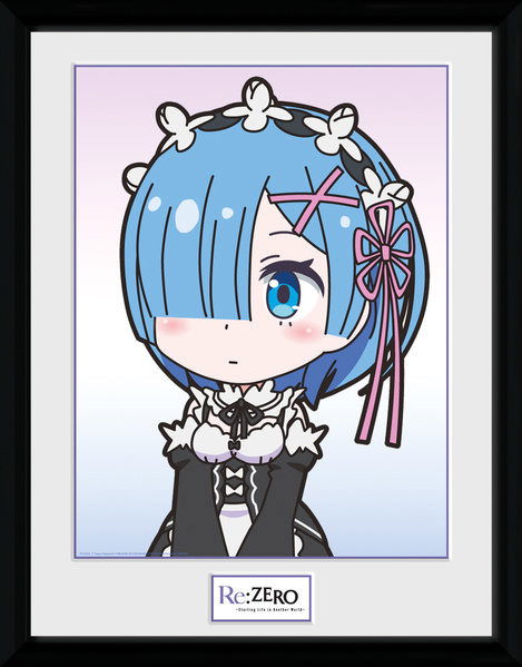 Re-Zero: Rem Chibi (Stampa In Cornice 30x40cm) - Re - Gadżety -  - 5028486386871 - 