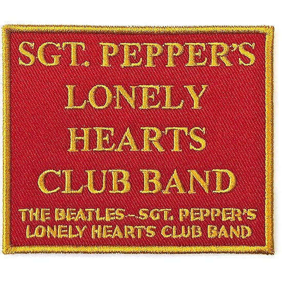 The Beatles Standard Woven Patch: Sgt. Pepper's….Red - The Beatles - Fanituote -  - 5056170691871 - 