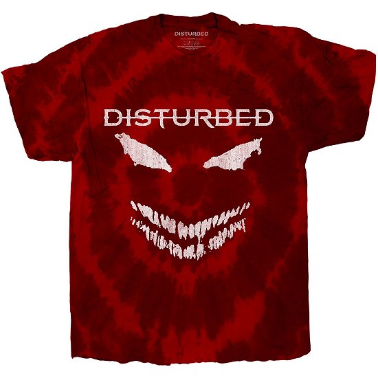 Disturbed Unisex T-Shirt: Scary Face (Wash Collection) - Disturbed - Koopwaar -  - 5056368692871 - 