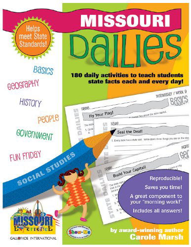 Cover for Carole Marsh · Missouri Dailies: 180 Daily Activities for Kids (Spiral Book) (2006)