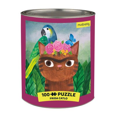 Cover for Angie Rozelaar Mudpuppy · Frida Catlo Artsy Cats 100 Piece Puzzle Tin (SPILL) (2020)