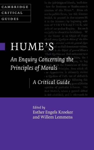 Cover for Edited by Esther Eng · Hume's An Enquiry Concerning the Principles of Morals: A Critical Guide - Cambridge Critical Guides (Hardcover Book) (2021)