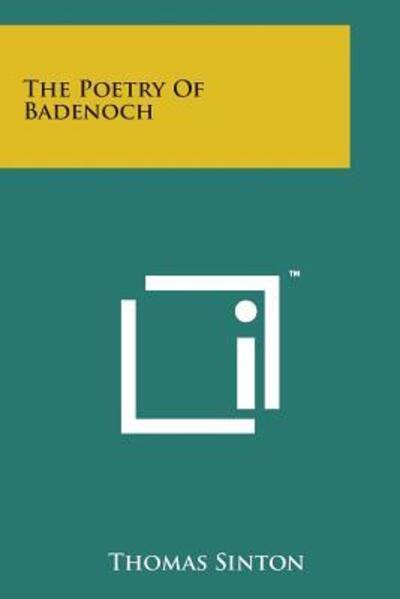 Cover for Thomas Sinton · The Poetry of Badenoch (Paperback Bog) (2014)