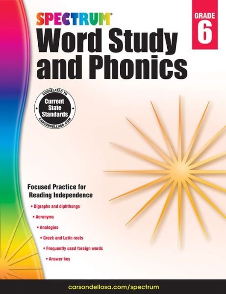 Cover for Spectrum · Spectrum Word Study and Phonics, Grade 6 (Paperback Bog) (2014)