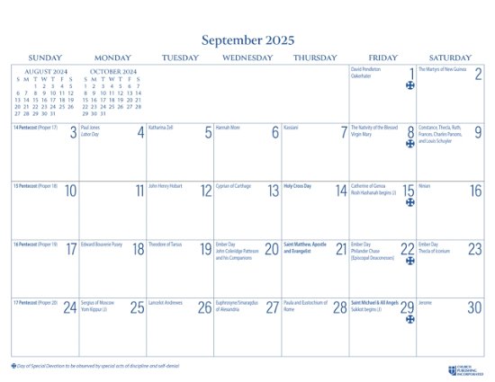 2025 Parish Wall Calendar: September 2024 through December 2025 -  - Gadżety - Church Publishing Inc - 9781640656871 - 18 lipca 2024