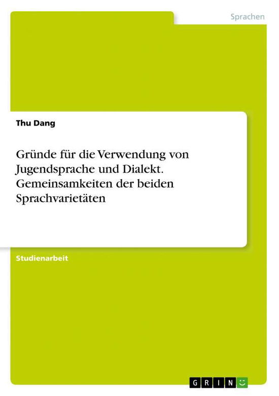 Cover for Dang · Gründe für die Verwendung von Juge (Book)