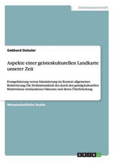 Cover for Deissler · Aspekte einer geisteskulturell (Book) (2014)