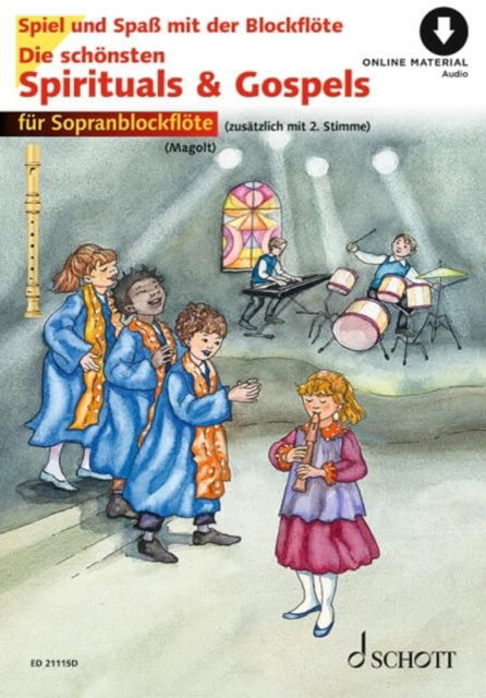 Cover for Die schonsten Spirituals &amp; Gospels : sehr leicht bearbeitet. 1-2 descant recorders. (Sheet music) (2023)