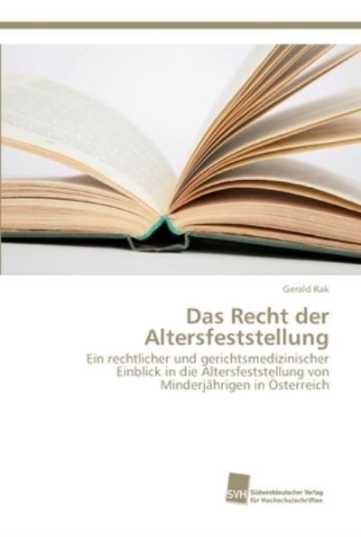 Cover for Rak · Das Recht der Altersfeststellung (Bok) (2015)