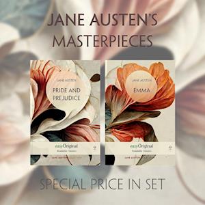 Cover for Jane Austen · Jane Austen's Masterpieces (with 4 MP3 Audio-CDs) - Readable Classics - Unabridged english edition with improved readability (Bok) (2023)