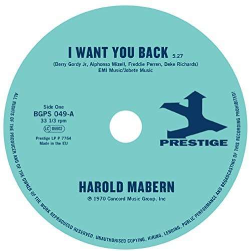 Cover for Harold Mabern · I Want You Back (LP) (2016)