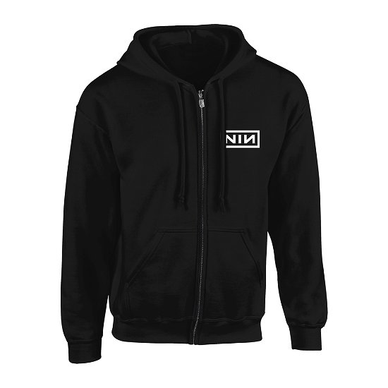 Cover for Nine Inch Nails · Classic White Logo (Hoodie) [size L] [Black edition] (2018)