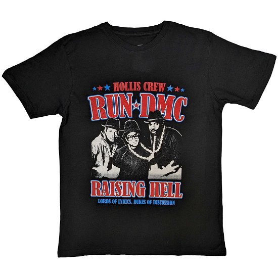Run DMC Unisex T-Shirt: Raising Hell Americana - Run DMC - Koopwaar -  - 5056737204872 - 