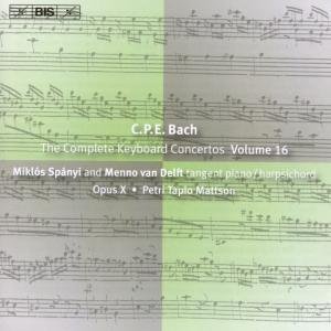 Keyboard Concertos V.16 - C.P.E. Bach - Musik - BIS - 7318590015872 - 30. januar 2008