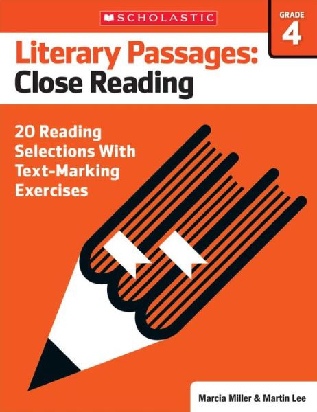 Cover for Martin Lee · Literary Passages : Close Reading : Grade 4 20 Reading Selections With Text-Marking Exercises (Paperback Book) (2016)