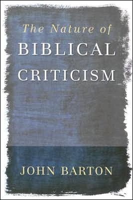 Cover for John Barton · The Nature of Biblical Criticism (Paperback Book) (2007)