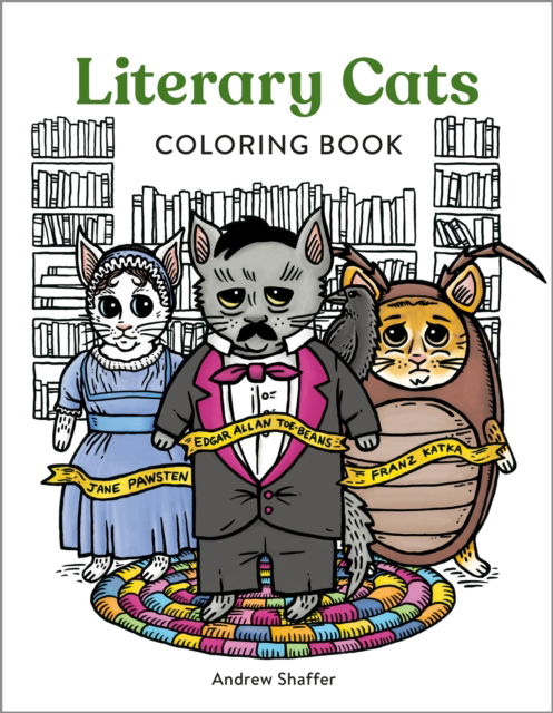 Cover for Literary Cats Coloring Book (Paperback Book) (2025)