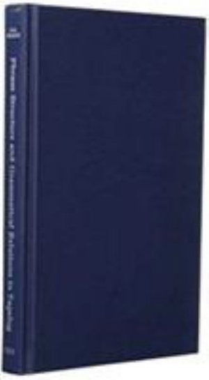 Cover for Paul Kroeger · Phrase Structure and Grammatical Relations in Tagalog - Dissertations in Linguistics S. (Hardcover Book) (1992)