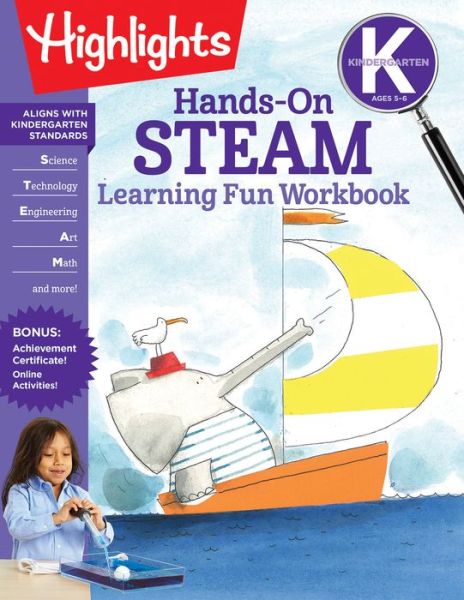 Cover for Highlights Learning · Kindergarten Hands-On STEAM Learning Fun Workbook - Highlights Learning Fun Workbooks (Paperback Book) (2020)